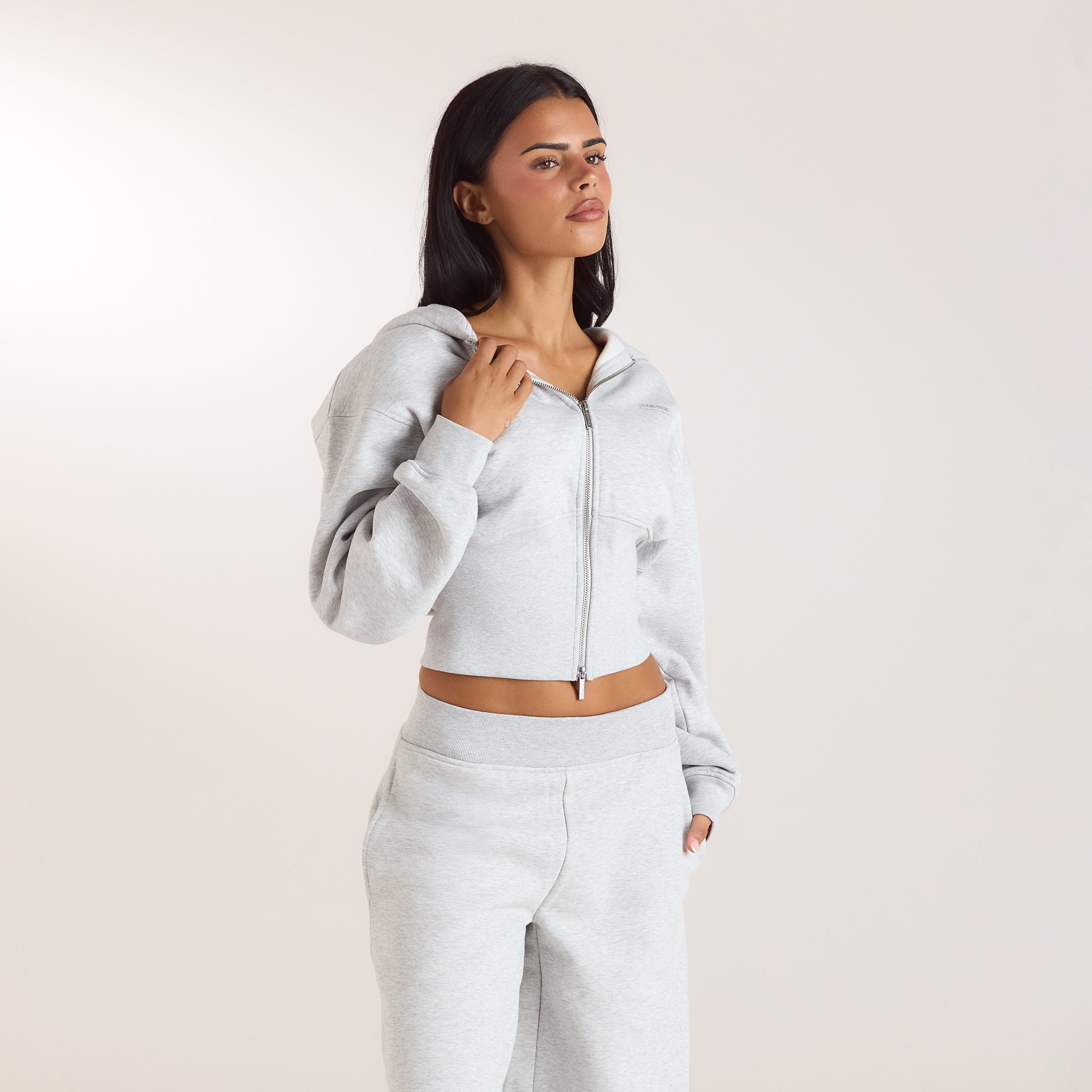 Taillierter Zip-Hoodie | Taillierter Zip-Hoodie - Grau