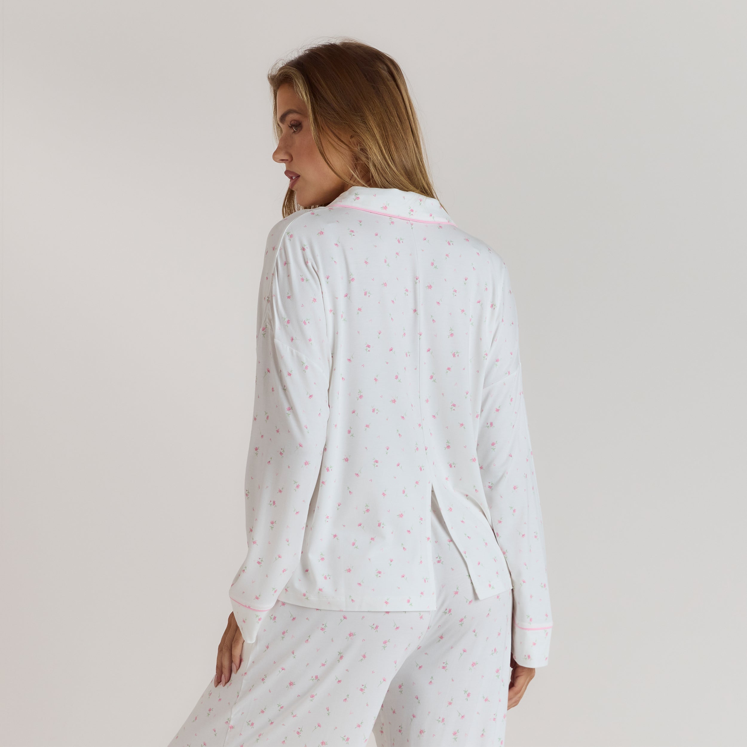 Modal Pyjamahemd | Modal Pyjamahemd - Florales Muster