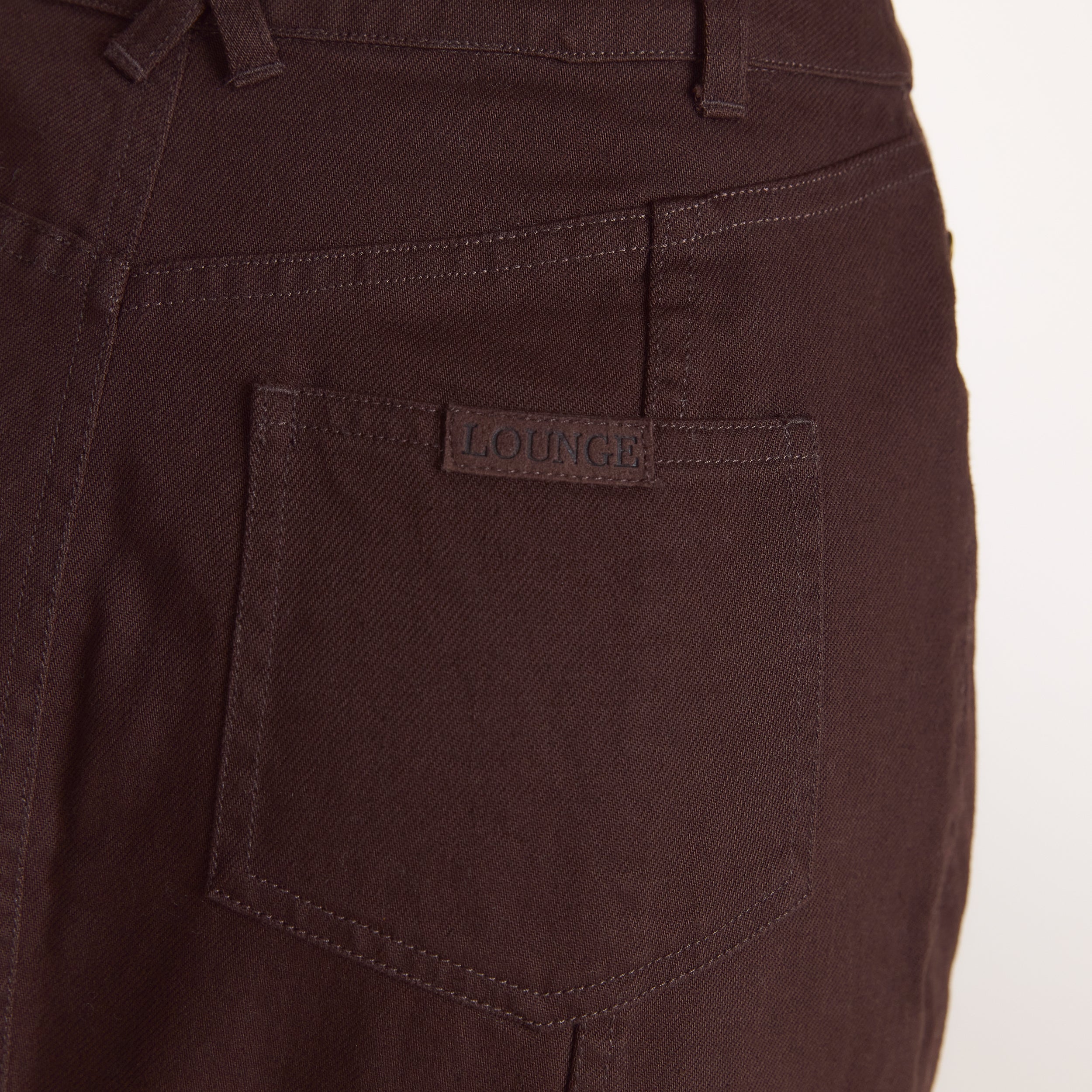 Denim Maxirock | Denim Maxirock - Schokolade