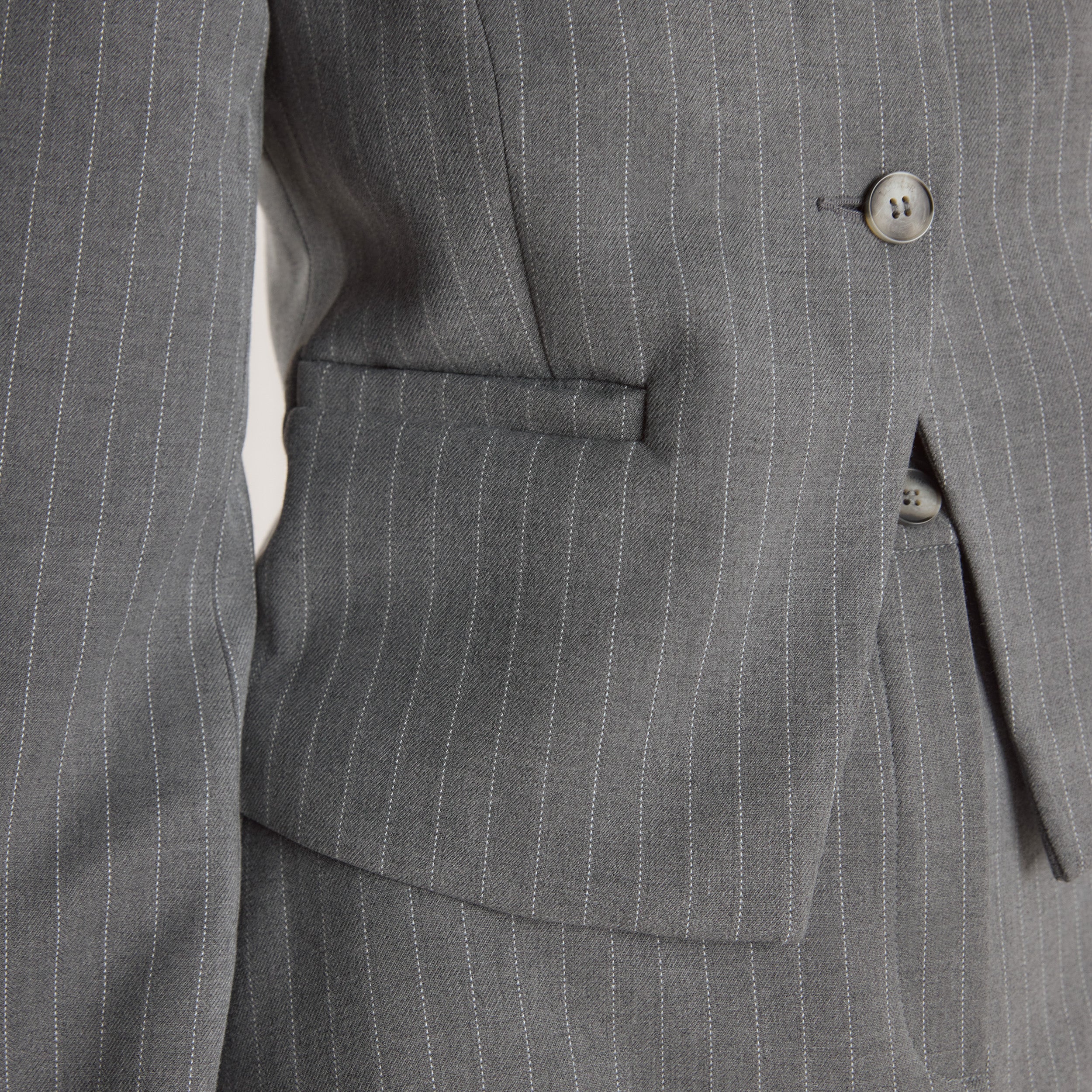 Strukturierte Jacke | Strukturierte Jacke - Grauer Streifen