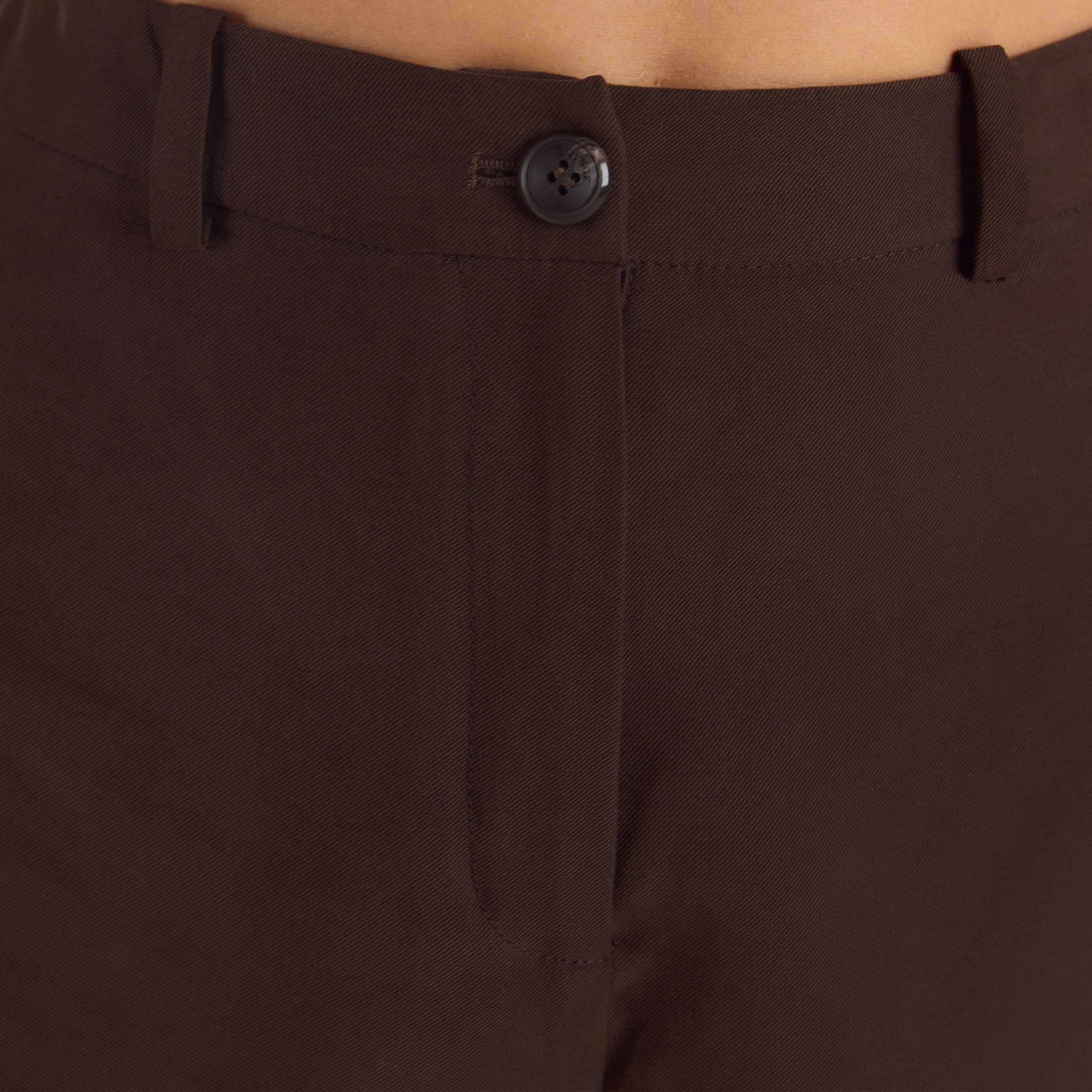 Hochtaillierte Tailored-Shorts | Hochtaillierte Tailored-Shorts - Schokolade