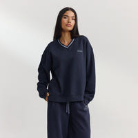 V-Neck Pullover - Dunkelblau