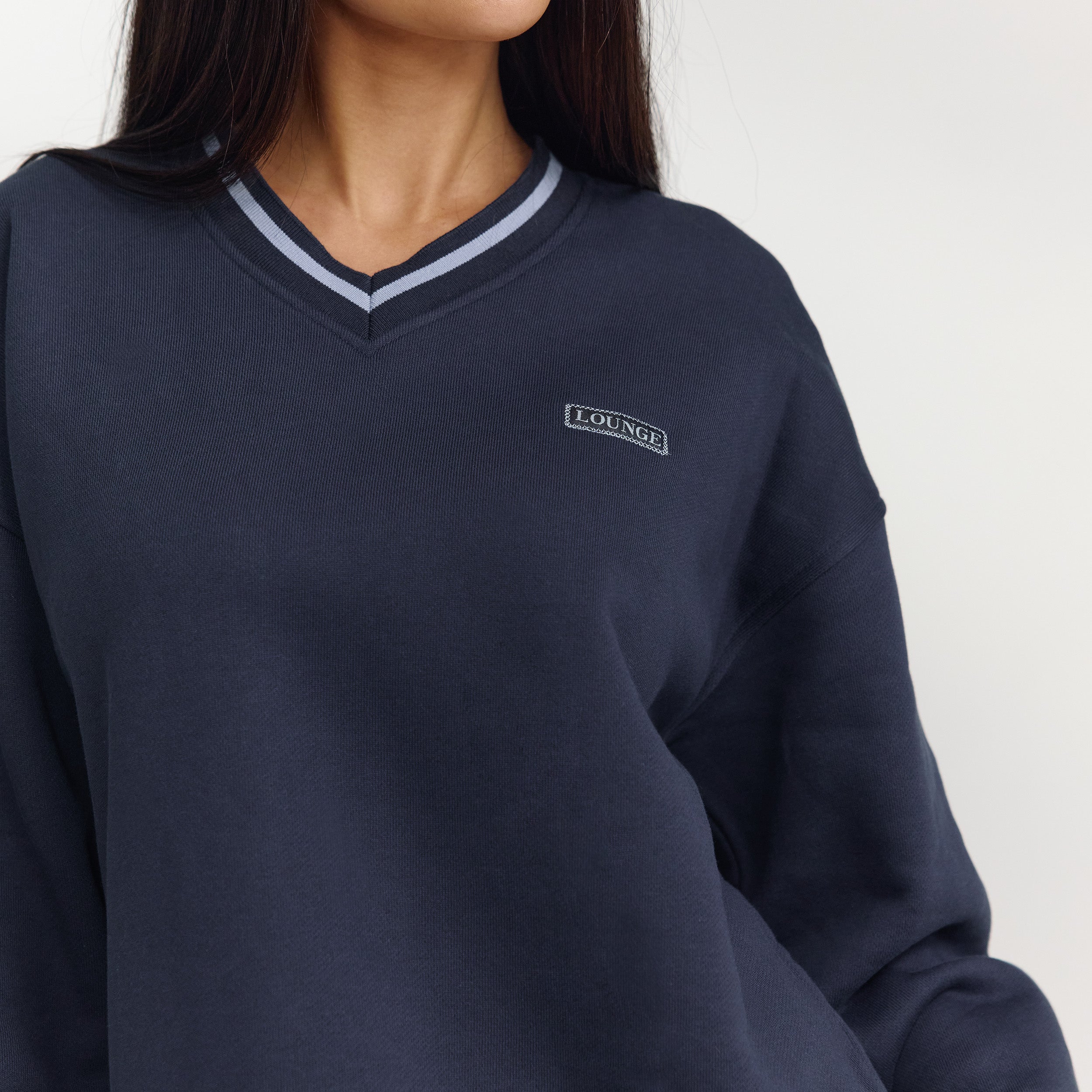 V-Neck Pullover | V-Neck Pullover - Dunkelblau