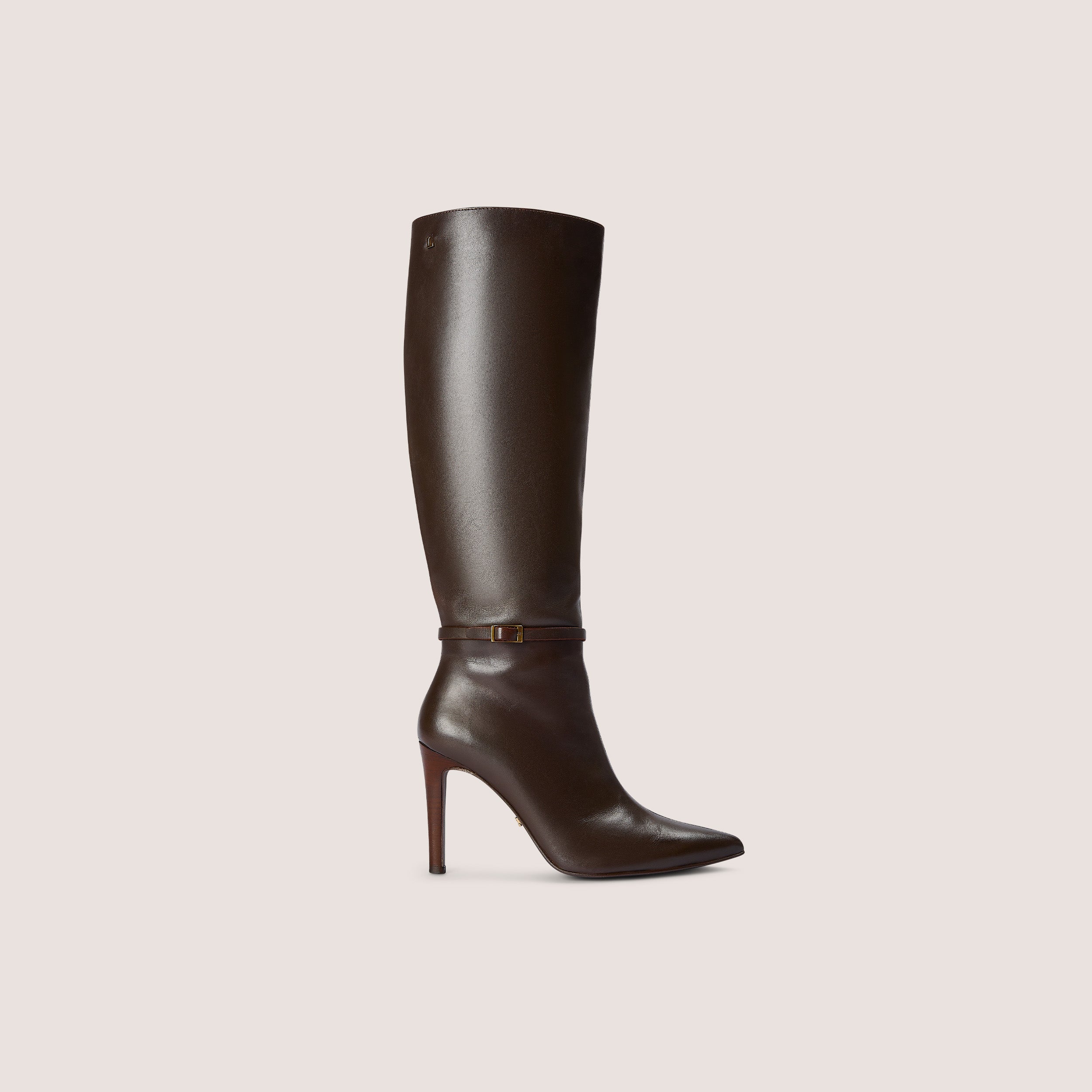 Juni Kniehohe Lederstiefel | Juni Kniehohe Lederstiefel - Dunkelbrün