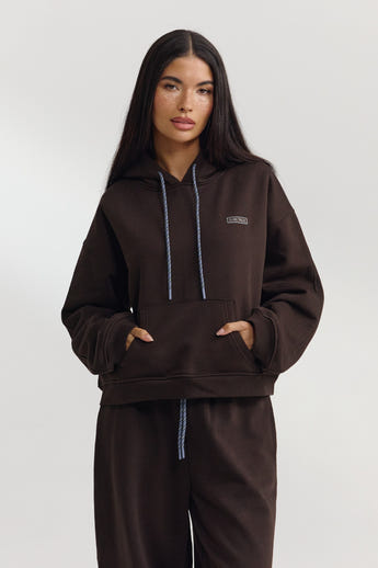 Oversized Hoodie - Dunkle Schokolade alternate
