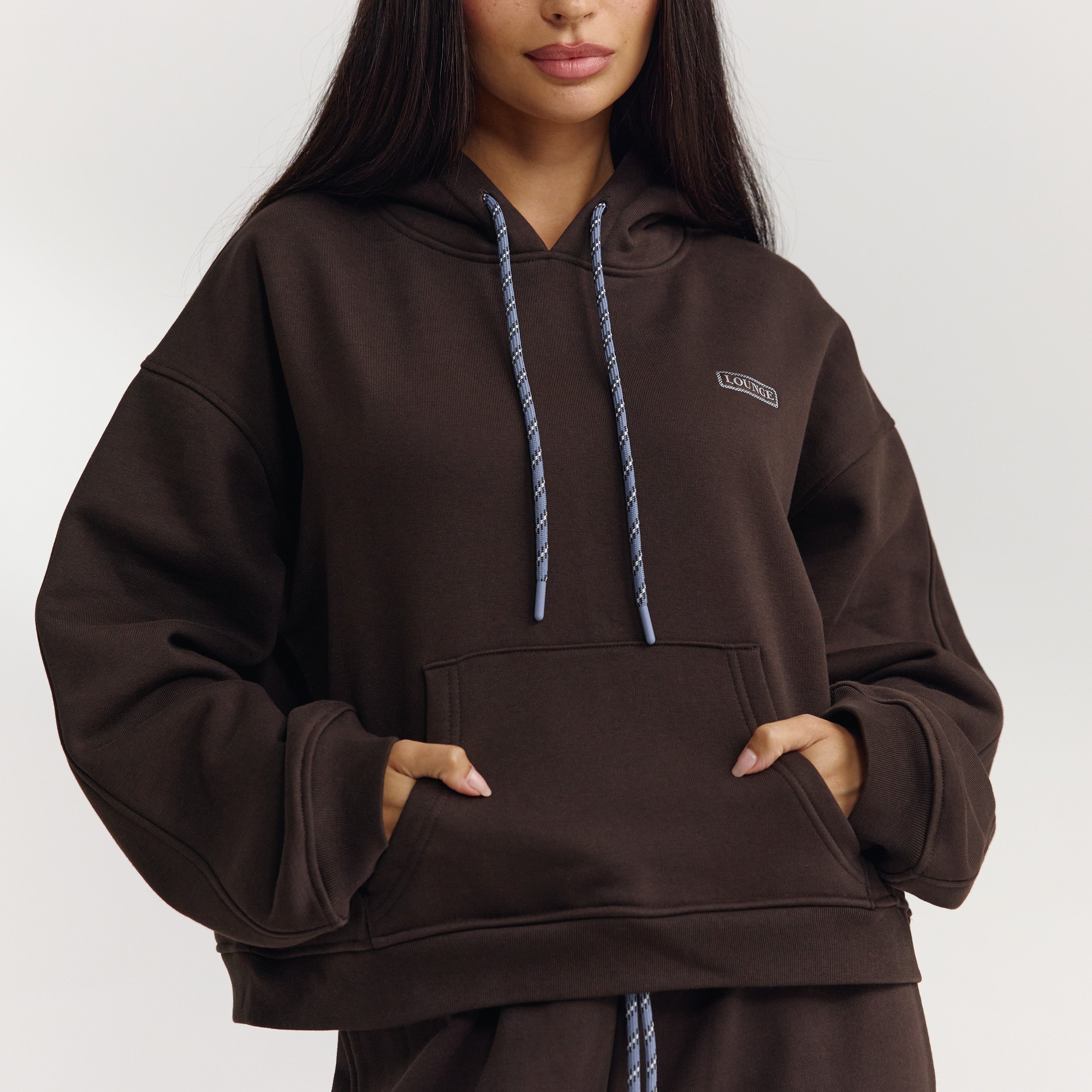Oversized Hoodie - Dunkle Schokolade