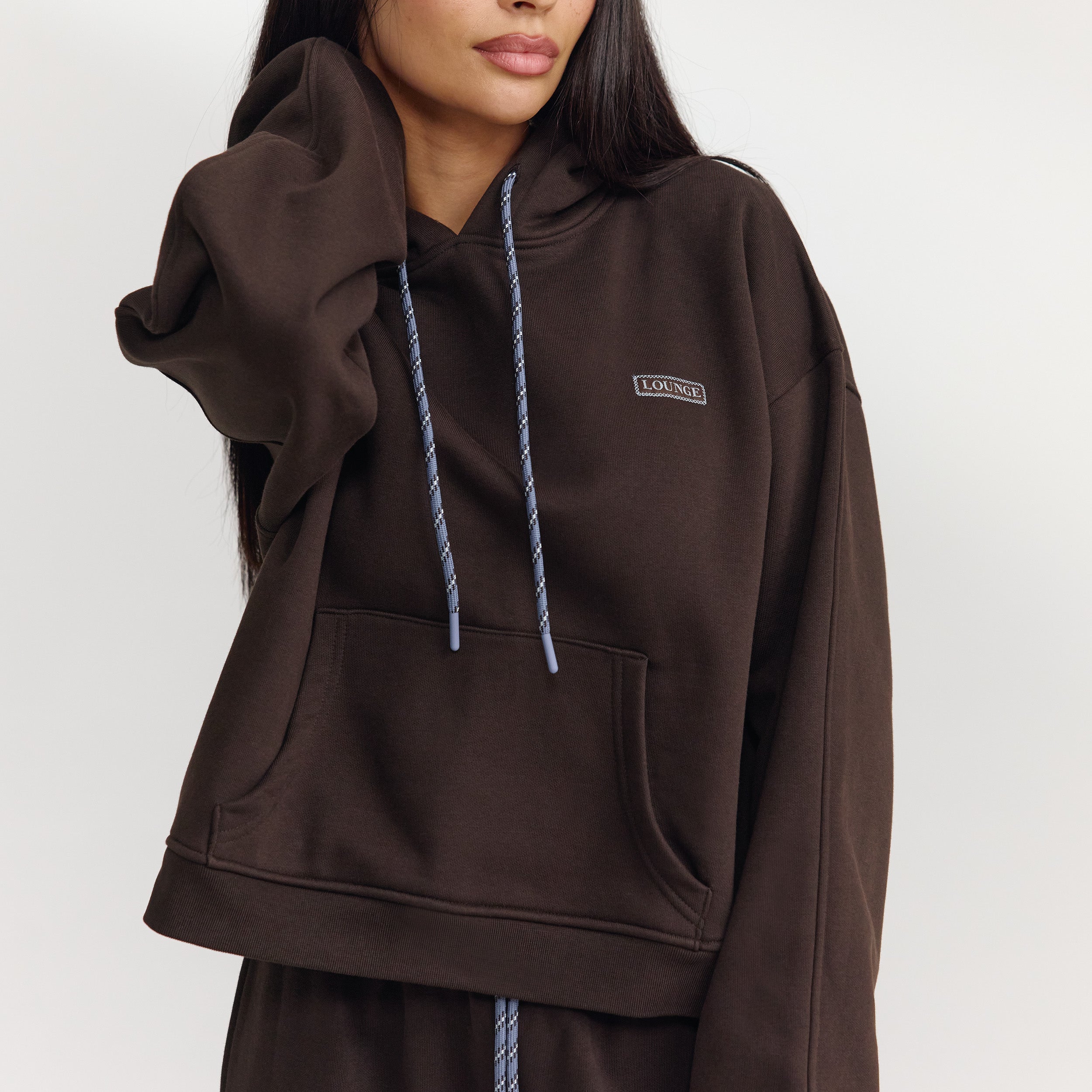 Oversized Hoodie | Oversized Hoodie - Dunkle Schokolade