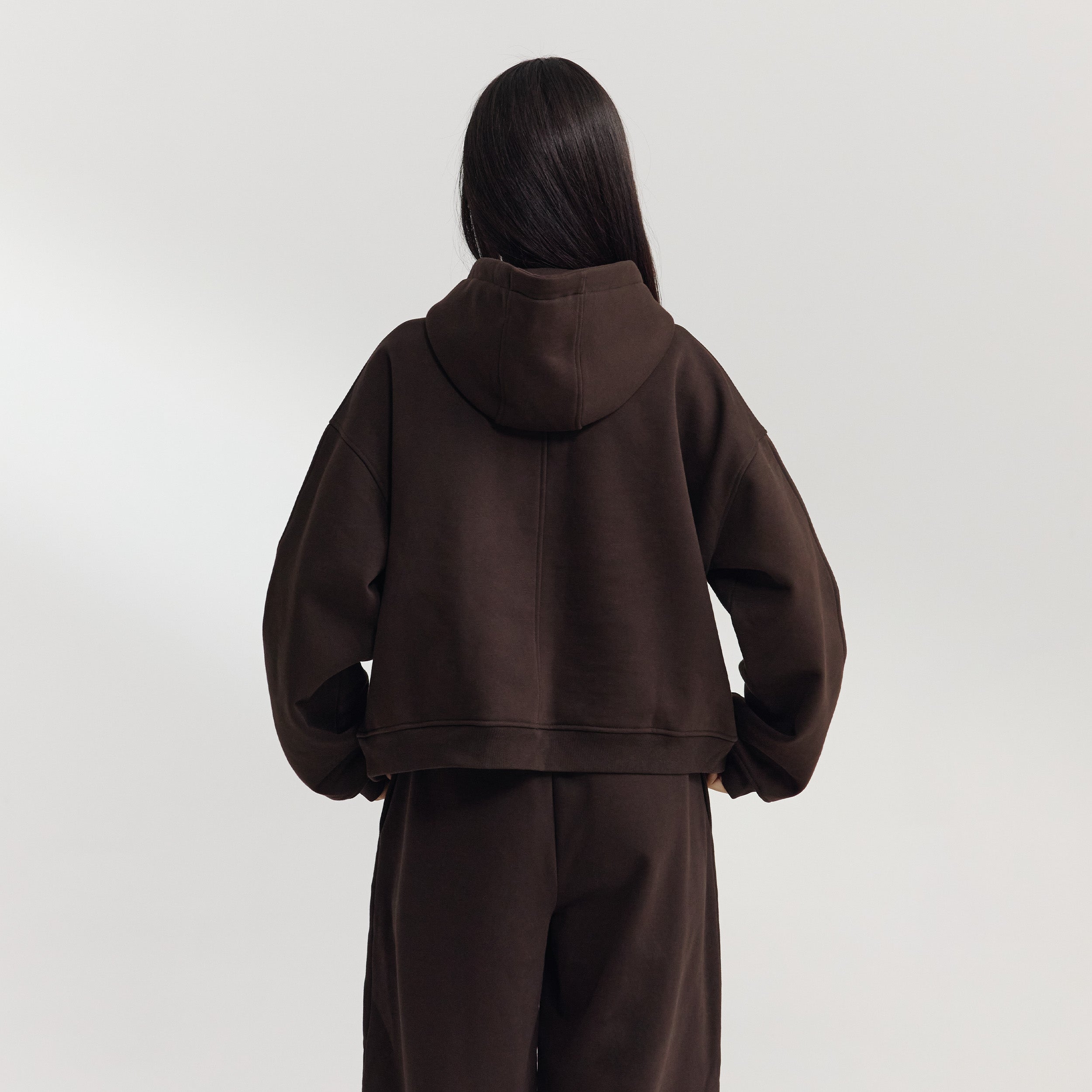 Oversized Hoodie | Oversized Hoodie - Dunkle Schokolade