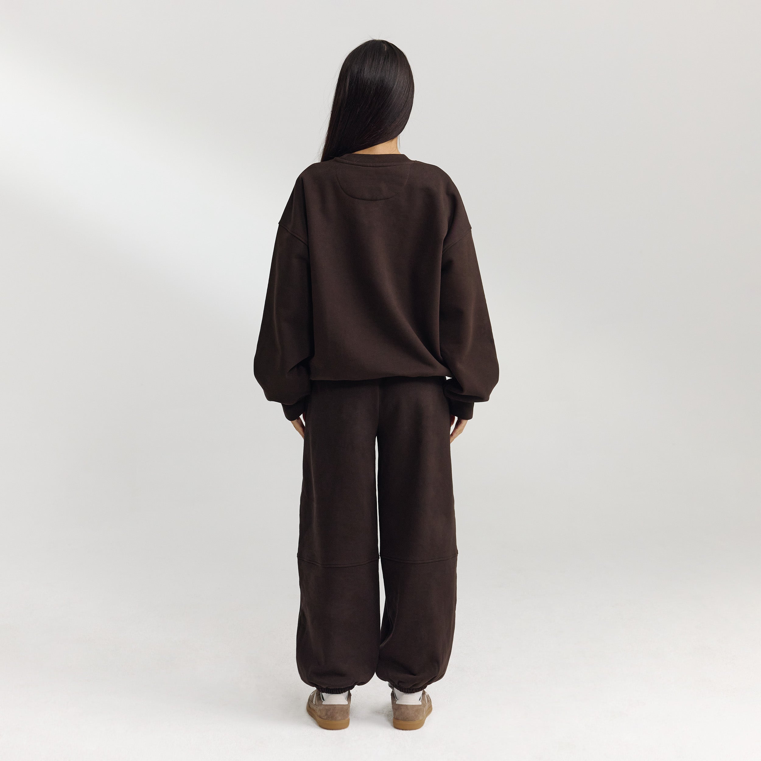 Oversized Pullover | Oversized Pullover - Dunkle Schokolade