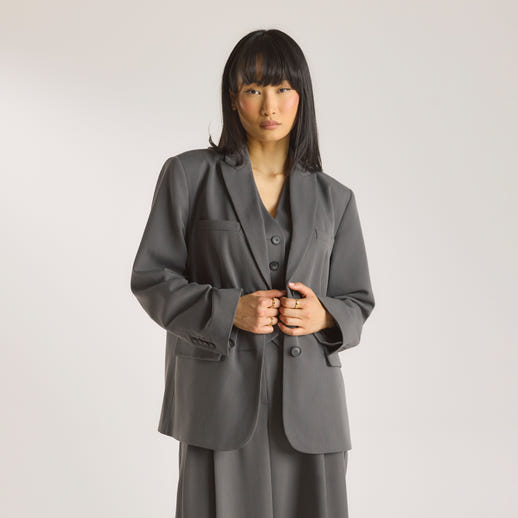 Übergrosser Blazer - Anthrazit
